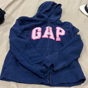 Gap hoodie jacket girls size 10(L) great condition navy blue